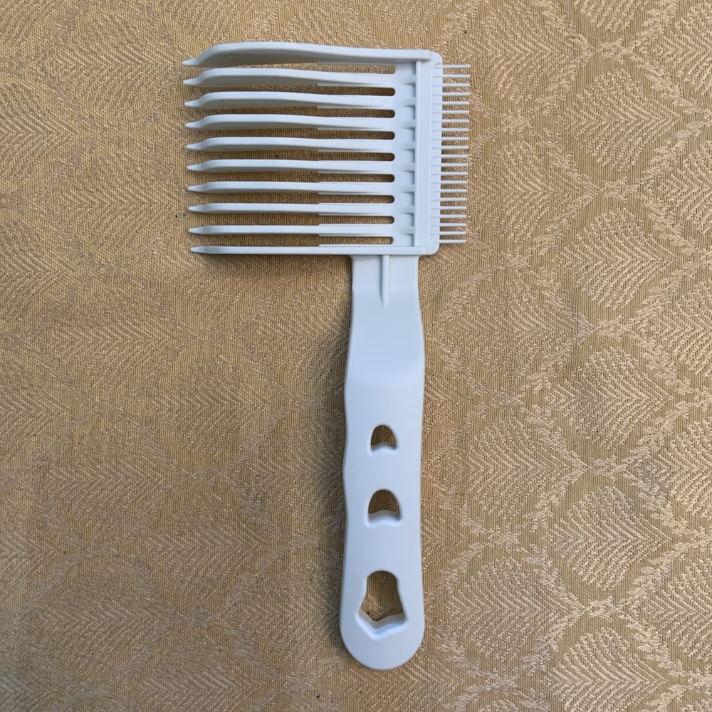 Fade Comb for Hair Cutting Professional Barber Tool for Self-Cut & Fade H White